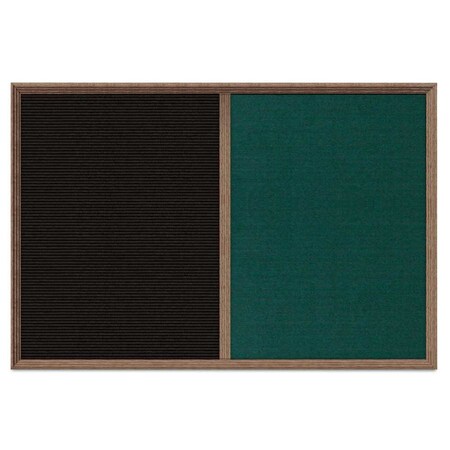 United Visual Products Enclosed Corkboard, 1 Door, 24"x36", 4" Fra, UV3422-BRONZE-AMETHY UV3422-BRONZE-AMETHY